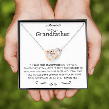 Memory of Your Grandfather Interlocking Hearts Necklace - Love You This Much